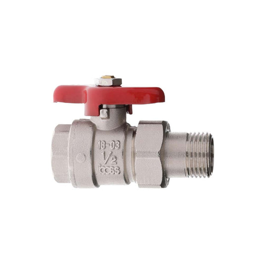 BRASS BALL VALVE WITH PIPE UNION WITH WING HANDLE